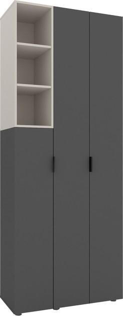 Шкаф Nex Home A003L Антрацит (Серый)/Кашемир (Бежевый)