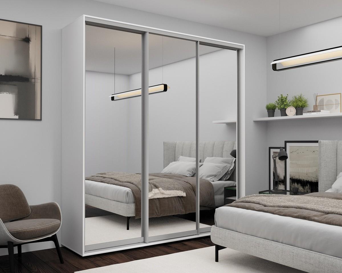 Шкаф-купе Nex Home Зеркало Белый 220x60x220 см