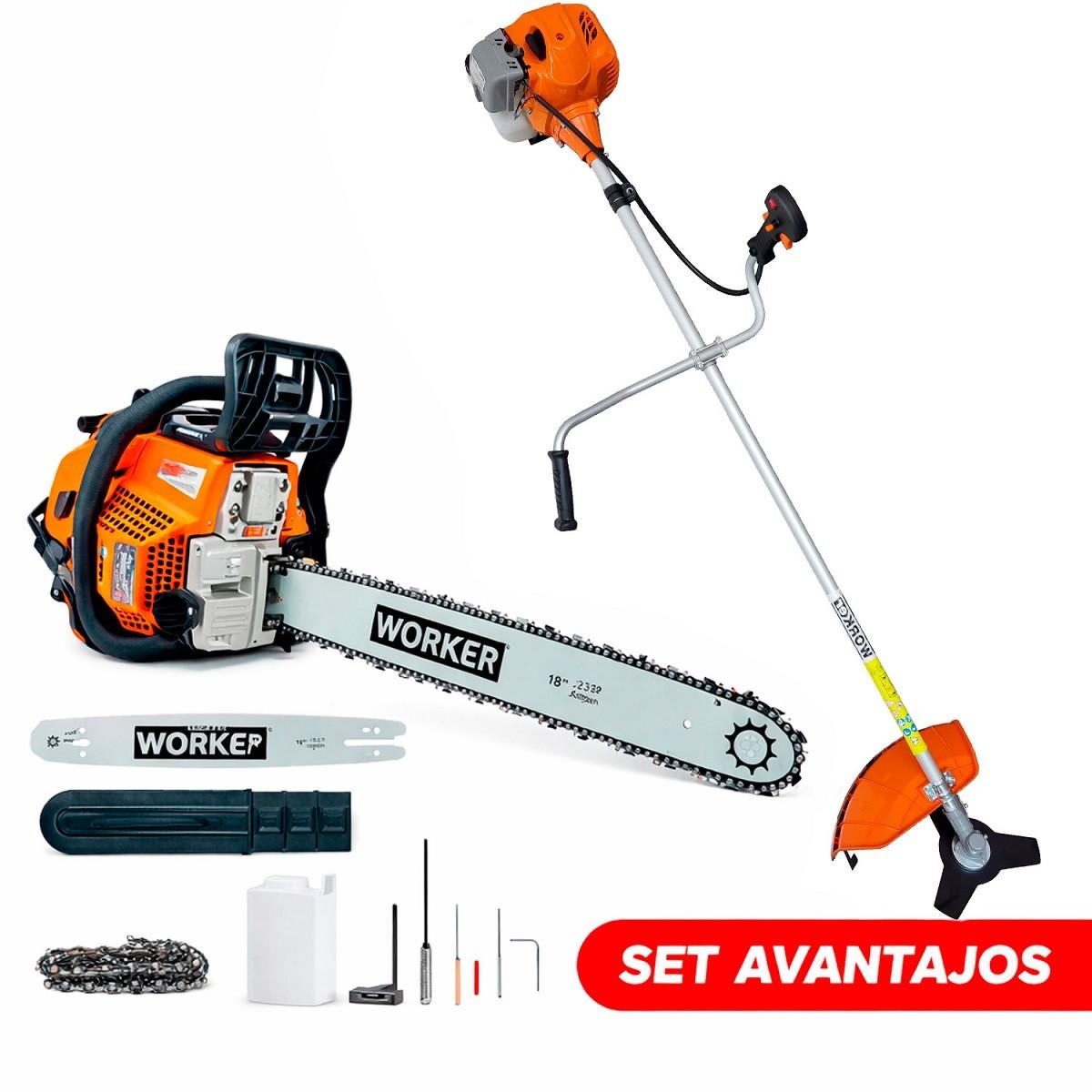 Motocoasa pe benzina TECHNOWORKER BC 43 PRO + DB5802 PRO