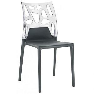 Стул Papatya Ego-Rock Clear/Anthracite