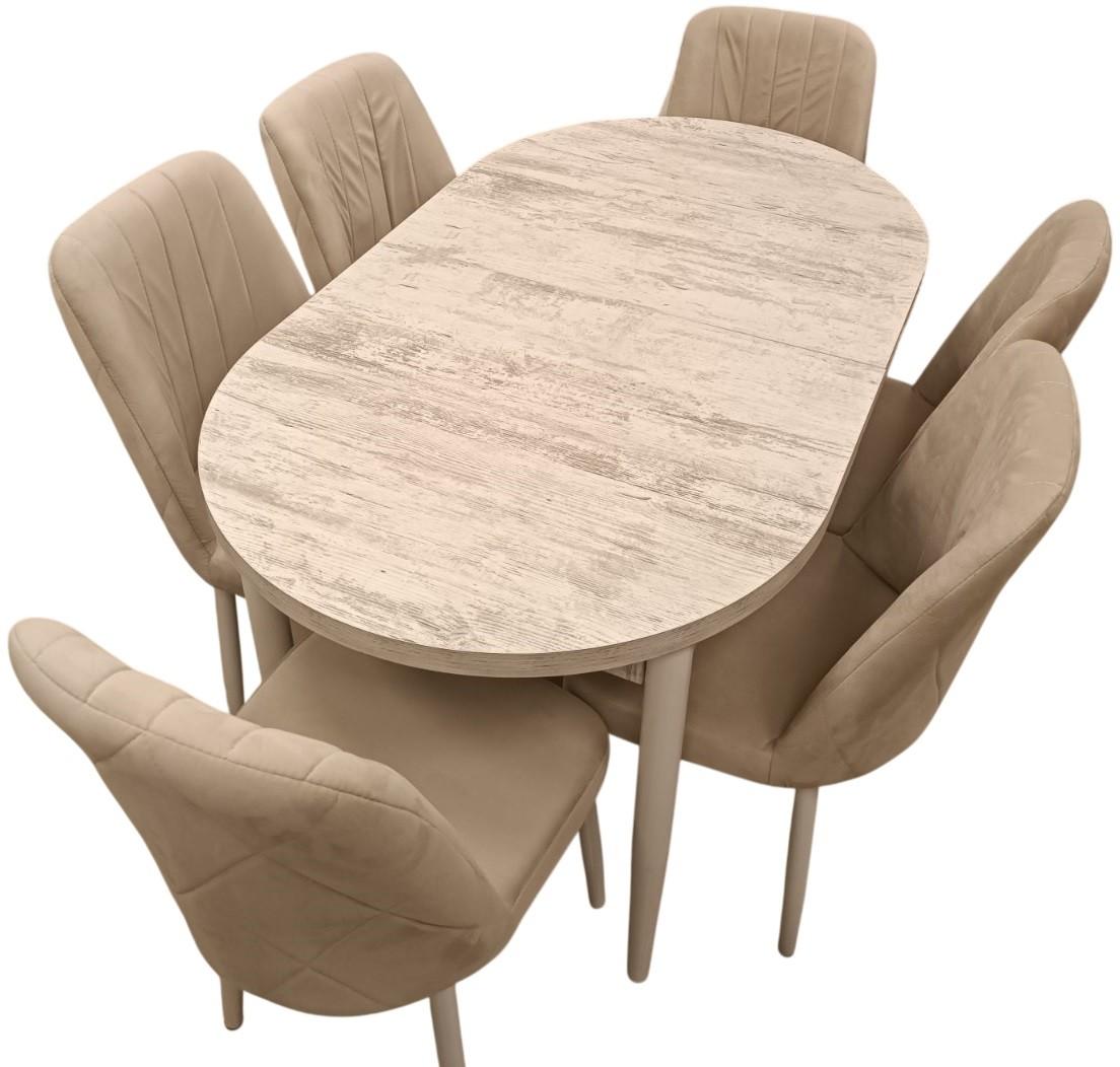 Set de masa si scaune Kelebek ES-1112 (6 scaune)