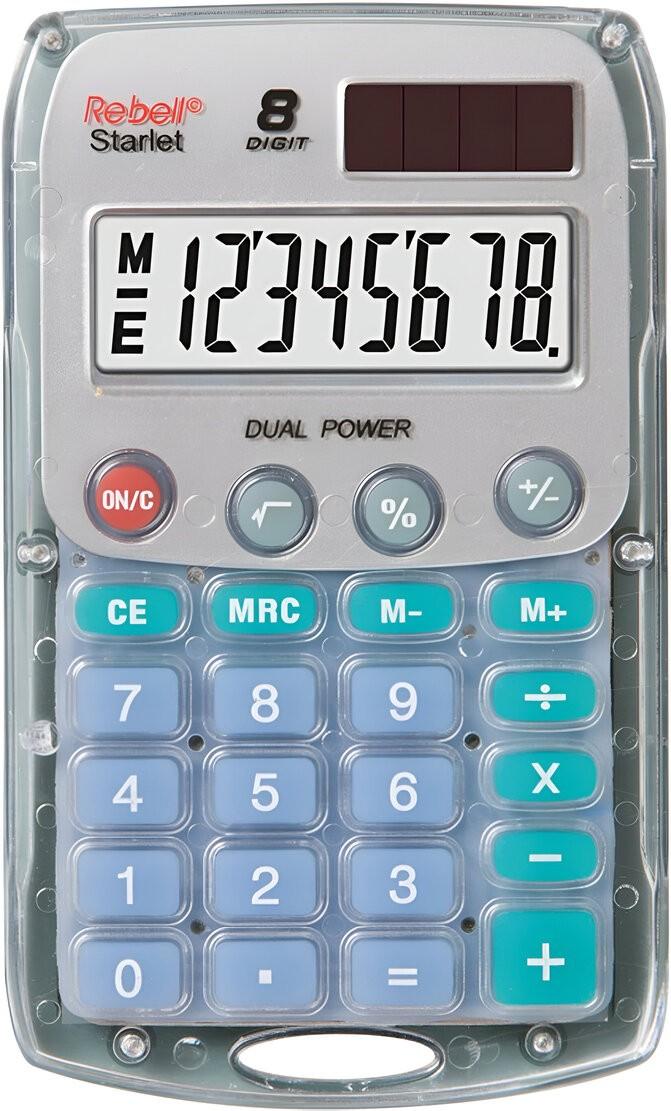 Calculator de masa Rebell Starlet, 8 cifre, 113x67 mm, 504371