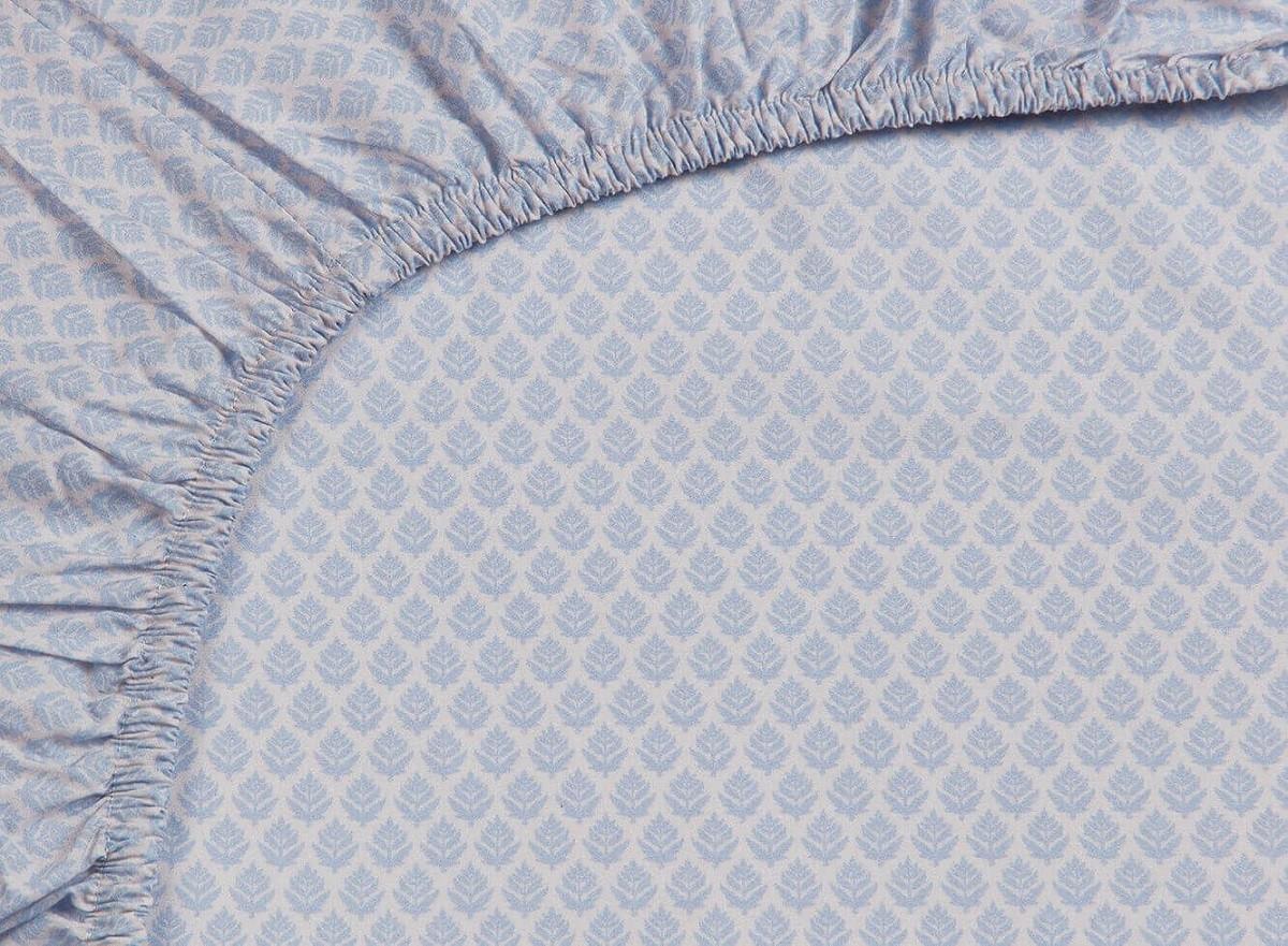 Простынь PIP Studio Thousand Leaves Fitted Sheet 160x200 Blue