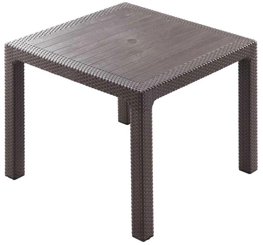 Стол садовый Heniver Rattan 90x90 Коричневый