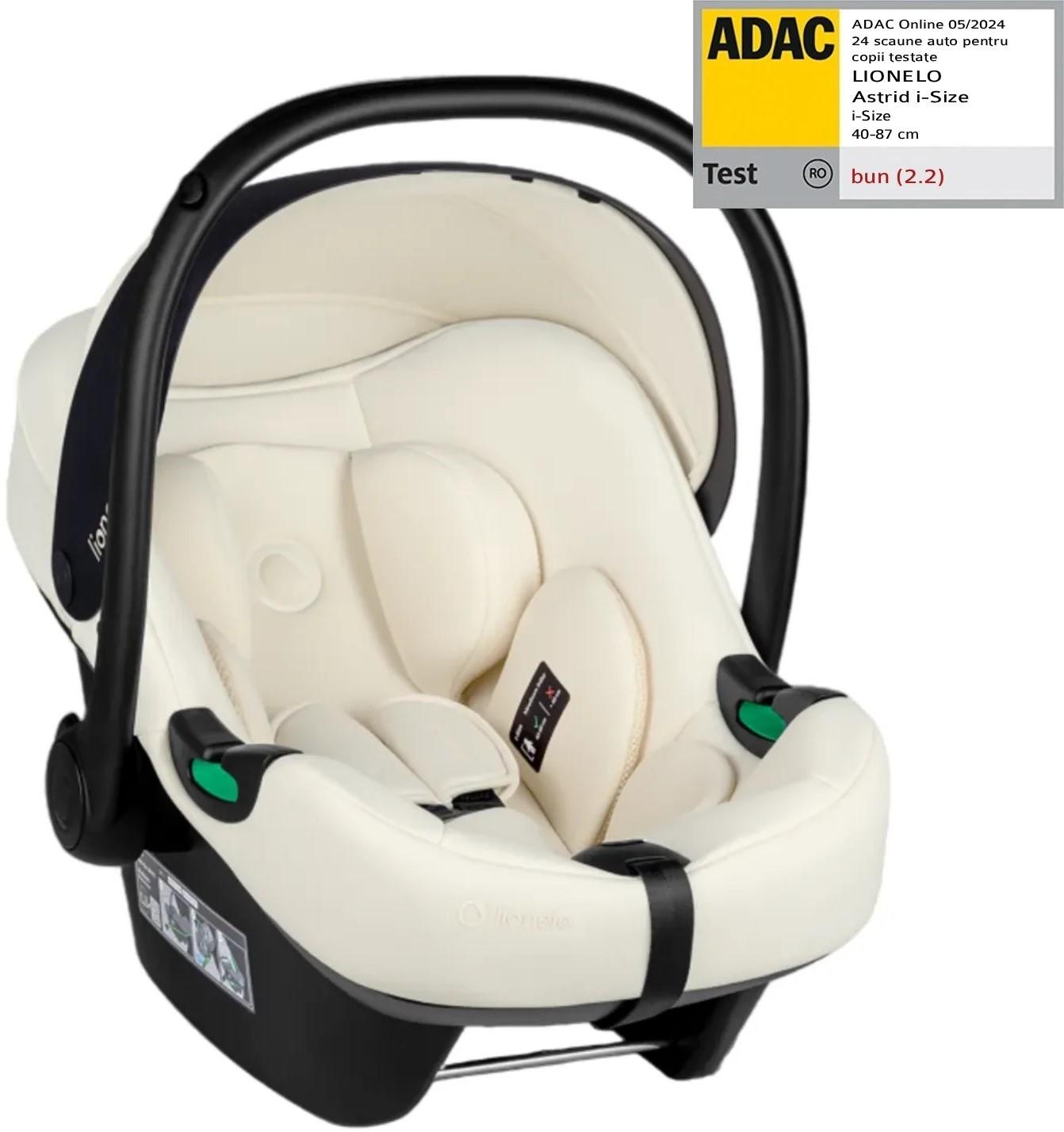 Scaun auto copii Lionelo Astrid Beige Cream