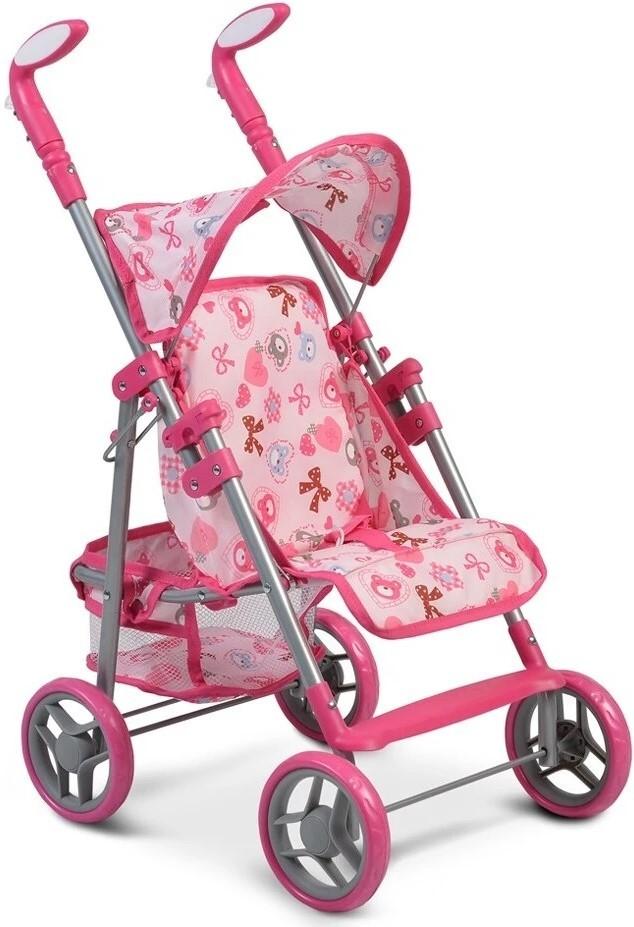 Коляска для кукол Moni Flower Garden Pink