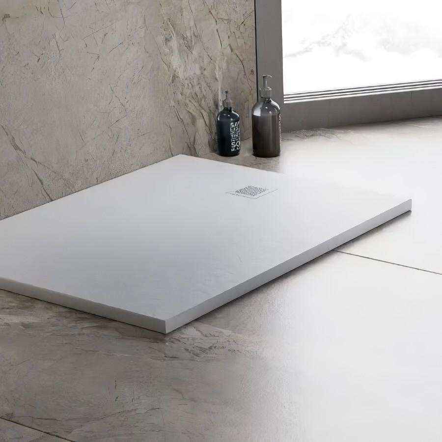 Cadita de dus New Trendy Mori White Rectangular 140x80x3 mm B-0431