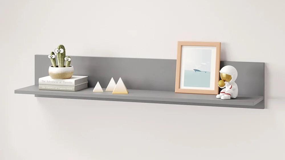 Raft de perete MBS Lilu (110x22x20 cm) Gri