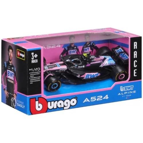 Masina jucarie BBURAGO F1 Alpine A524 (18-38219)