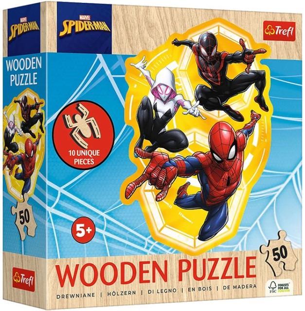 Пазлы Trefl 50 Wooden Contour: Spider-Man Ready In Action (20280)