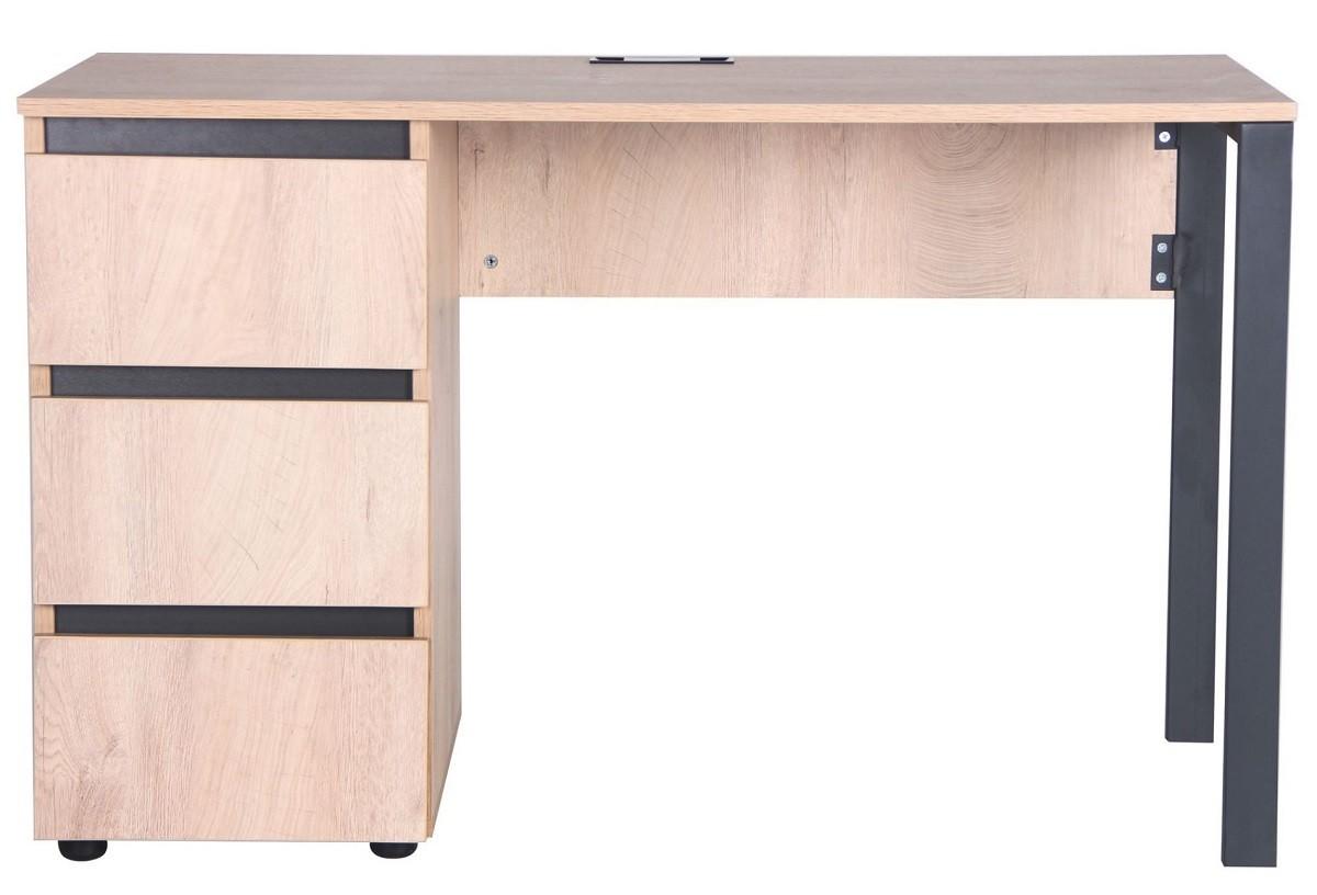 Masa pentru calculator AMF Pluto ST L Stejar Endgrain (Bej)/Negru