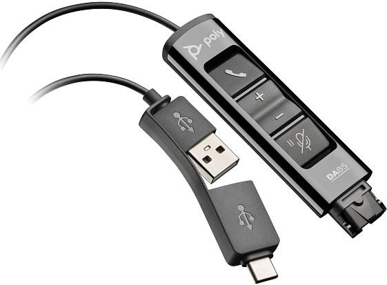 USB-кабель HP Poly DA85 USB la QD negru TAA (786C7AA)