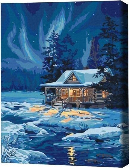 Tablou pe numere BrushMe Aurora polară (în cutie)