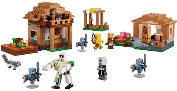 Конструктор LEGO Minecraft Нападение на деревню Эвокер