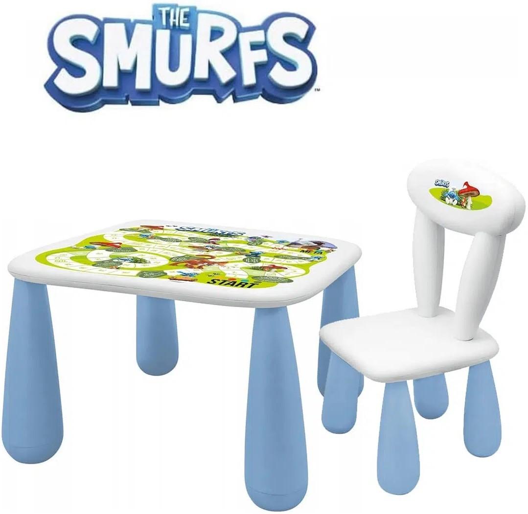 Masă de scris pentru copii Maltex Luna The Smurfs White Blue
