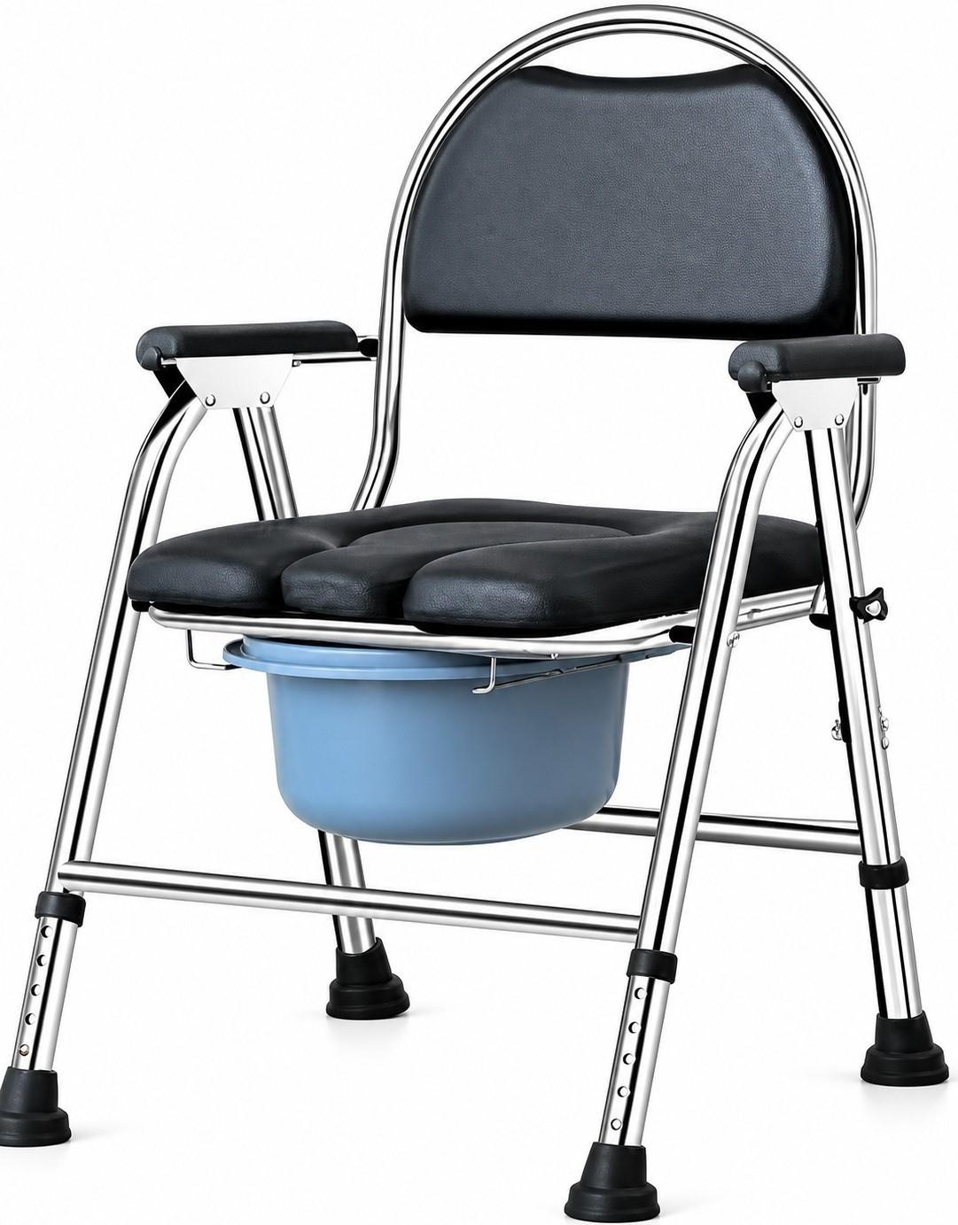 Scaun de baie pentru persoane cu dizabilitati 4Life AT48 Folden Black