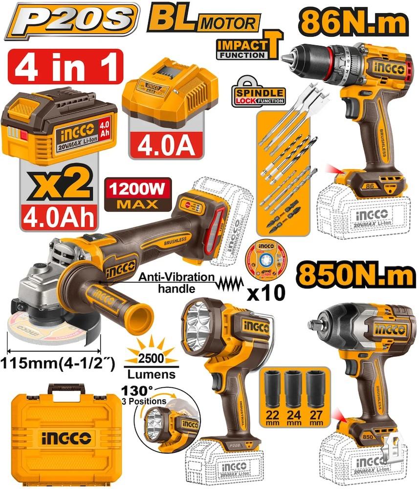 Набор электроинструментов INGCO COSLI251192