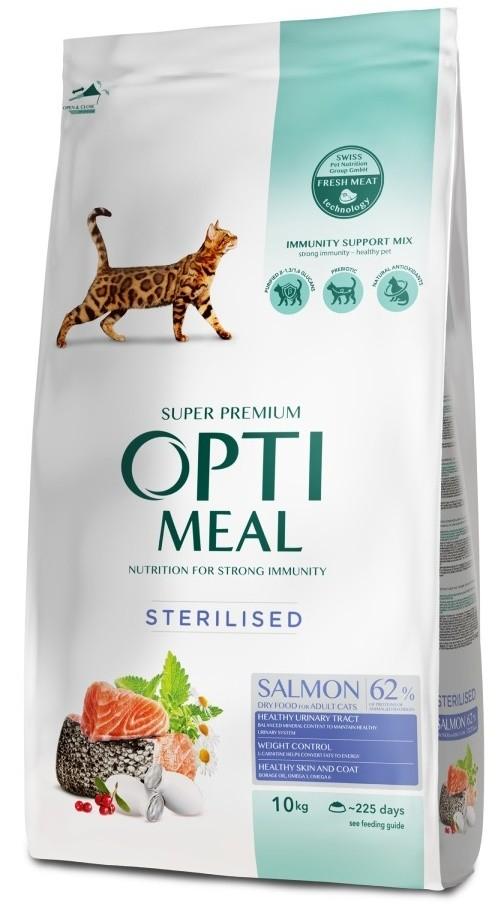 Сухой корм для кошек Optimeal Adult Cat Sterilised Salmon 10kg