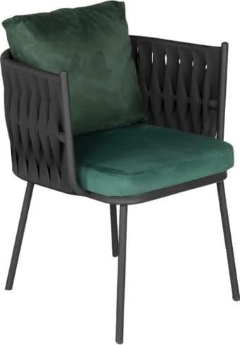 Стул для сада Papatya Aura Anthracite / Green