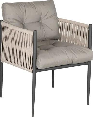 Стул для сада Papatya Evans Anthracite / Beige