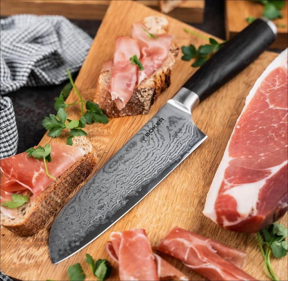 Кухонный нож Boker Santoku Damascus (BO-130952DAM)