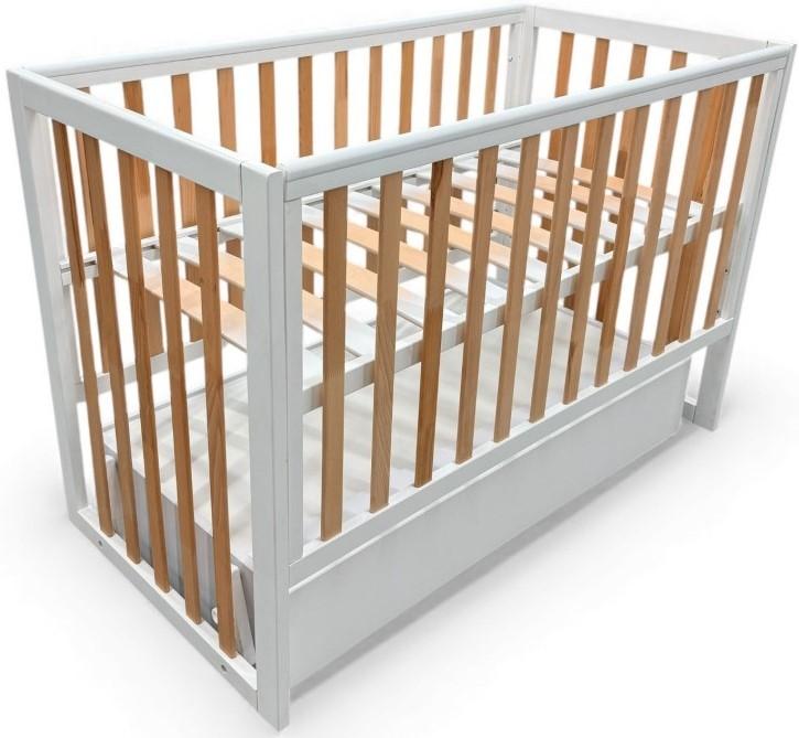 Детская кроватка Eucalyptus Mia Premium Elite Transversal (DS-406) Белый/Натуральный