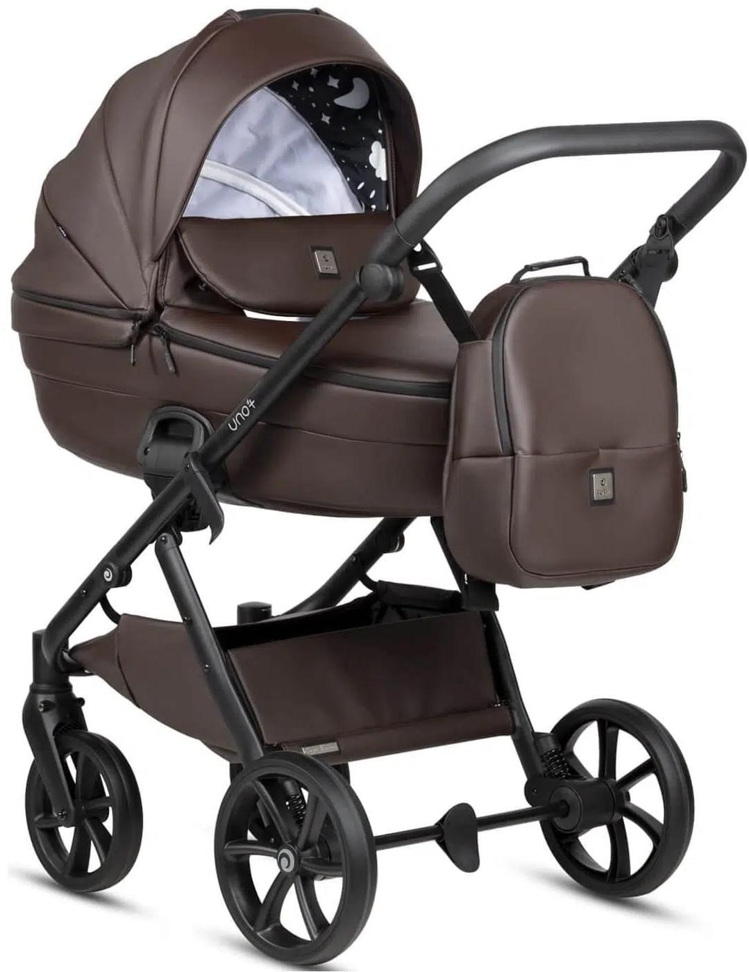 Carucior 2 in 1 Tutis Uno 6 Plus Leather Ciocolata