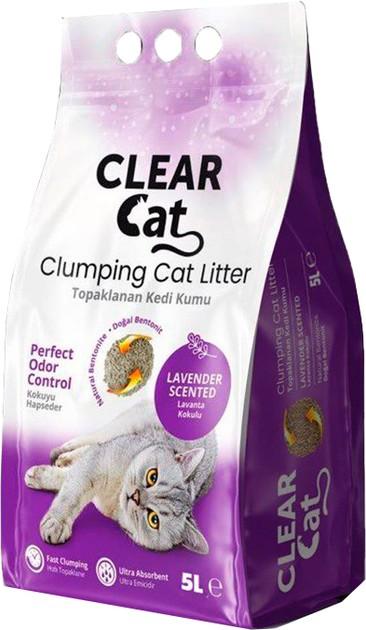 Наполнитель для лотков Clear Cat Lavender Scented 5kg