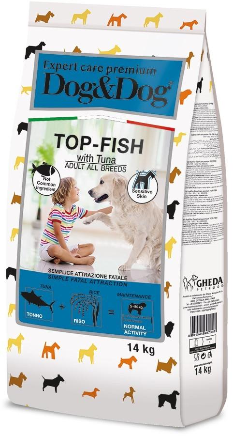 Hrana uscata pentru caini Gheda Dog&Dog Expert Care Premium Top Fish 14kg