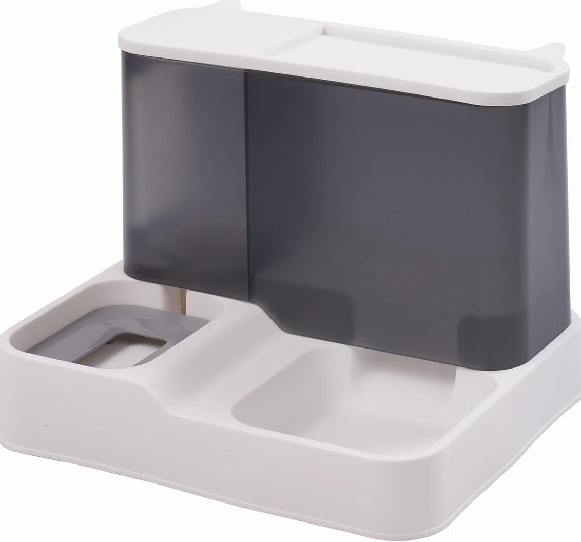 Автокормушка для кошек и собак Jumi 2 в 1 22x30x24 см Серый