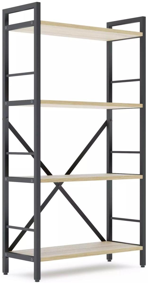 Стеллаж Nex Loft Антрацит (Серый)/Дуб Артизан (Коричневый) 4 полки
