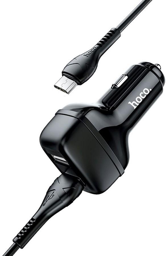 Автомобильная зарядка HOCO Z36 Leader + USB Micro