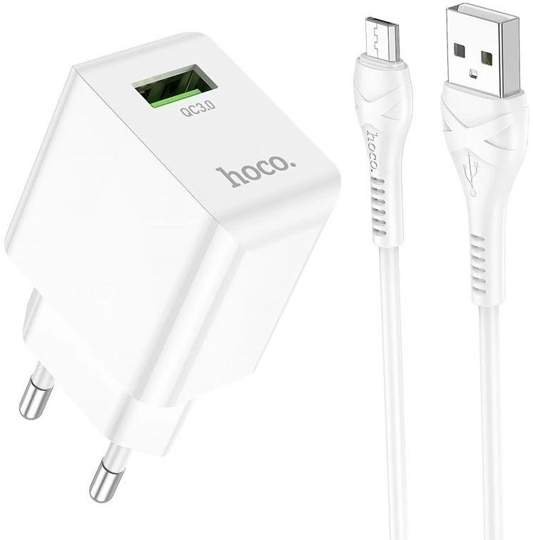 Зарядное устройство для телефона HOCO C98A Proton + Cable Micro White