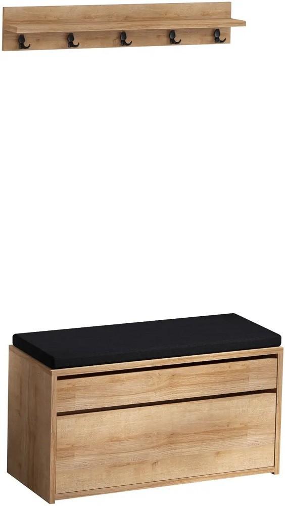 Antreu Mirage Meble Boby Stejar (Maro)/Negru
