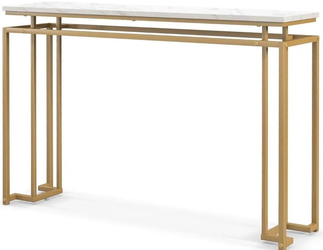 Консольный столик Costway JV11202WH  Белый/Золотистый