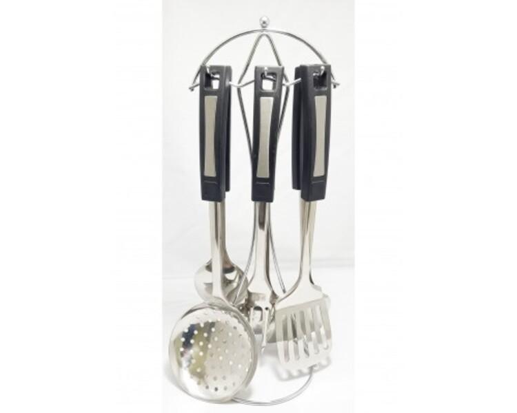 Set ustensile de bucatarie Andrimar Grup set pentru bucatarie pe suport din inox XH0357
