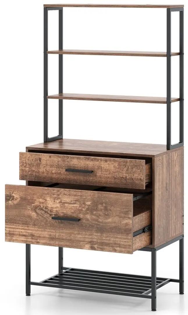 Стеллаж Costway CB10569CF Rustic Brown