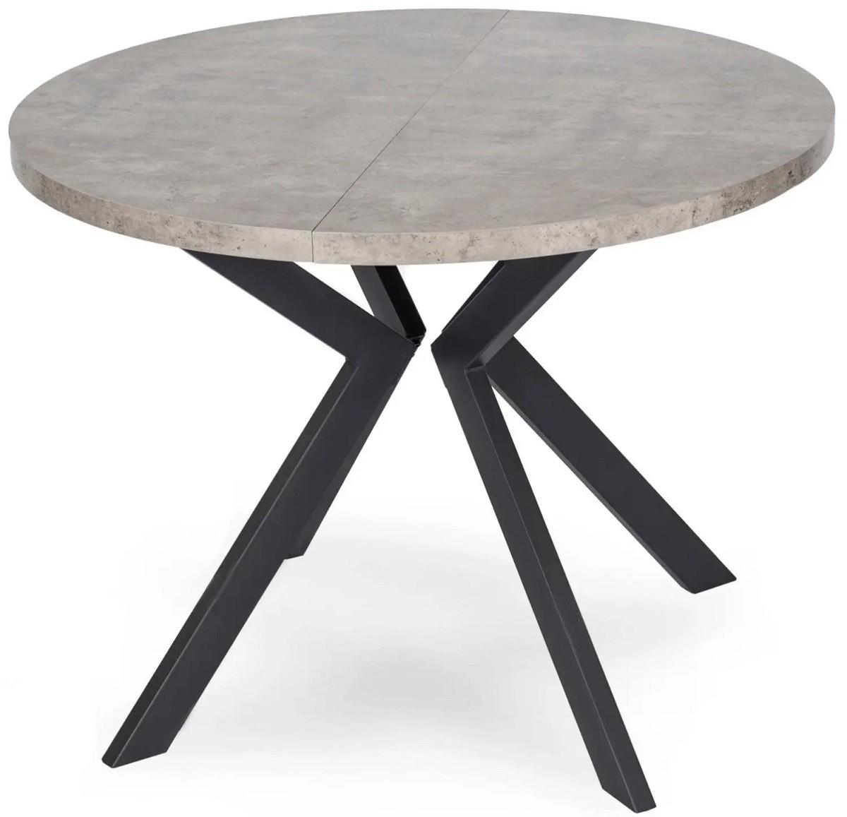 Masa Mebel Elite Lugo 90-190 Beton/Negru