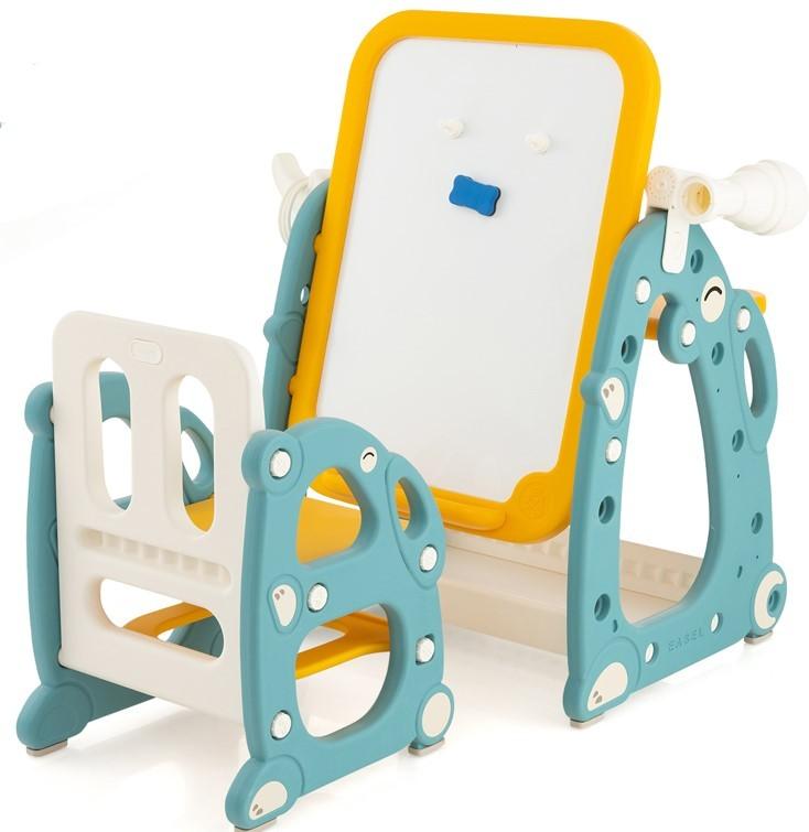 Masă de scris pentru copii Costway UY10063NY Blue/Yellow