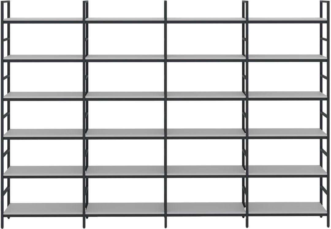 Rafturi pentru depozitare DP 0112 PE Stone Grey+Cadru Black