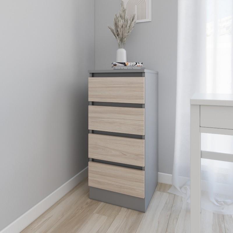 Comoda Smartex Т1 50 cm Grafit / Stejar Deschis