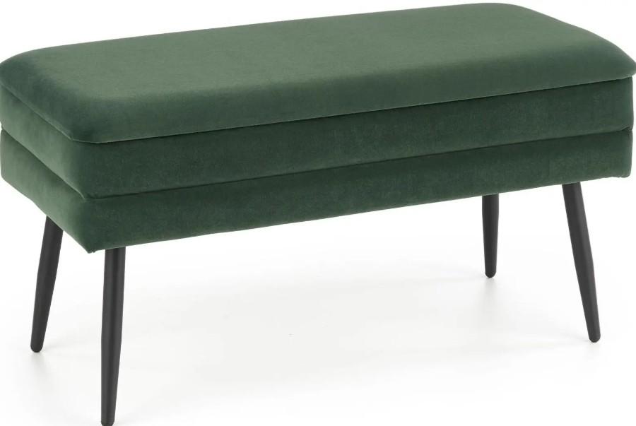 Банкетка Halmar Velva Dark Green/Black