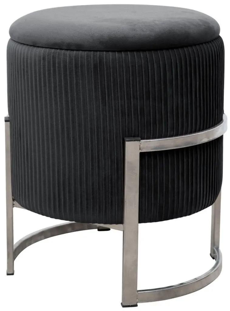 Банкетка Akord Porto Silver/Black