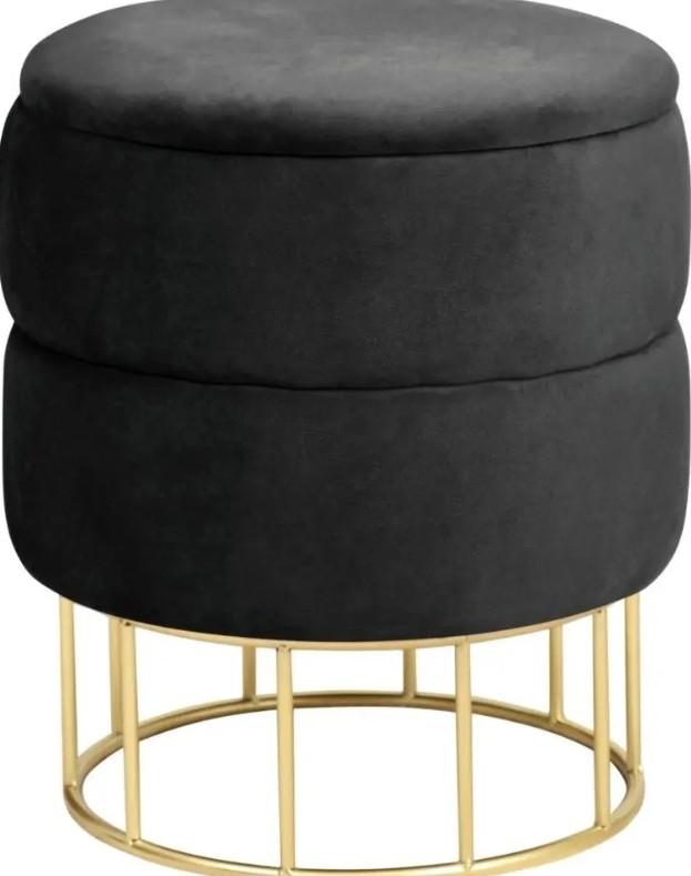 Банкетка Akord Elza Gold/Black
