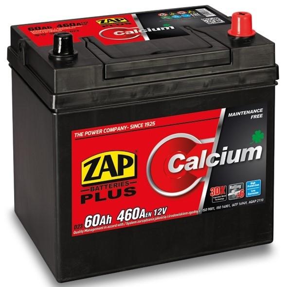 Аккумулятор ZAP 60 Ah Plus Japan Cars