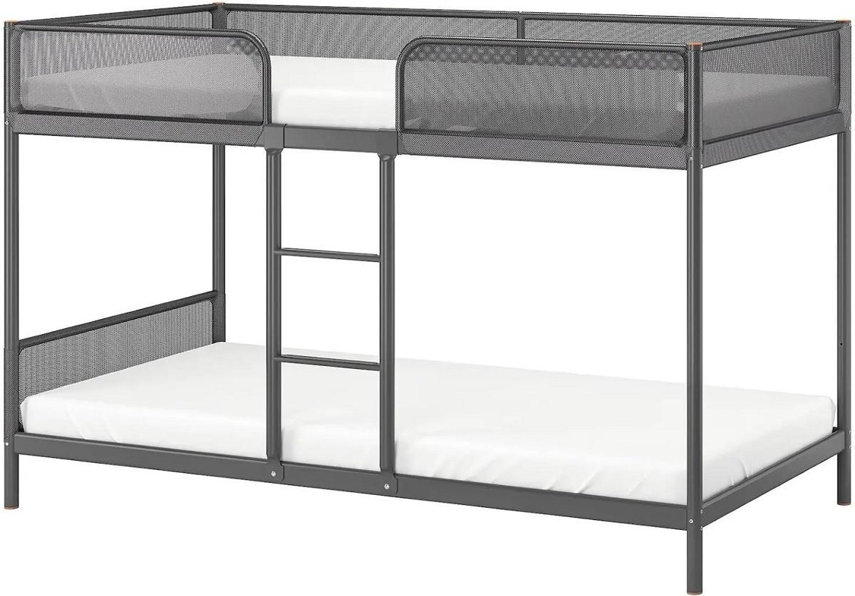 Pat copii IKEA Tuffing 90x200 Gri Inchis