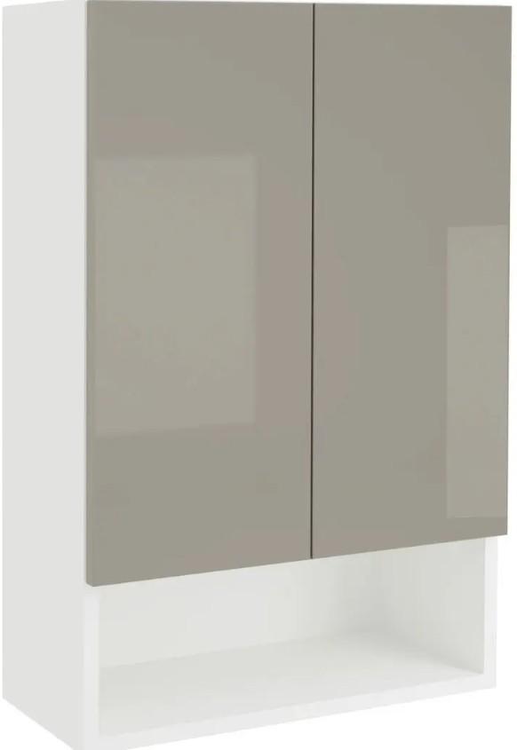 Dulap de baie Haaus Zed 2D 72x48 cm Grey Gloss/White