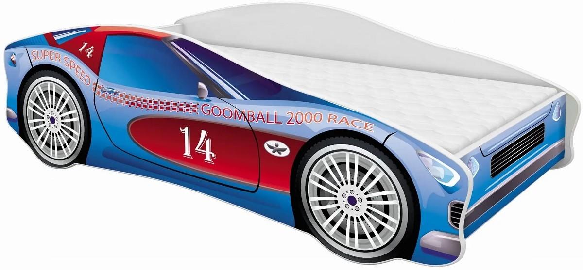 Pat copii Acma Meble Acma V/Car Nr.2 70x140 saltea 6cm Albastru