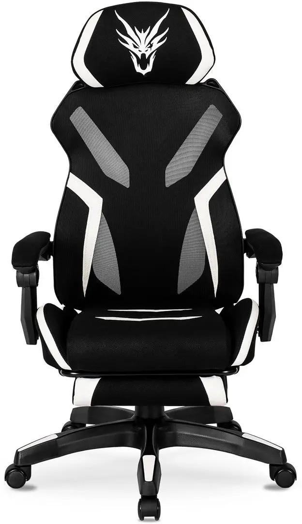 Fotoliu gaming Mebel Elite Maximo Negru/Alb