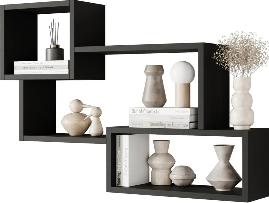 Полка на стену Bratex Trio 005 Graphite Black